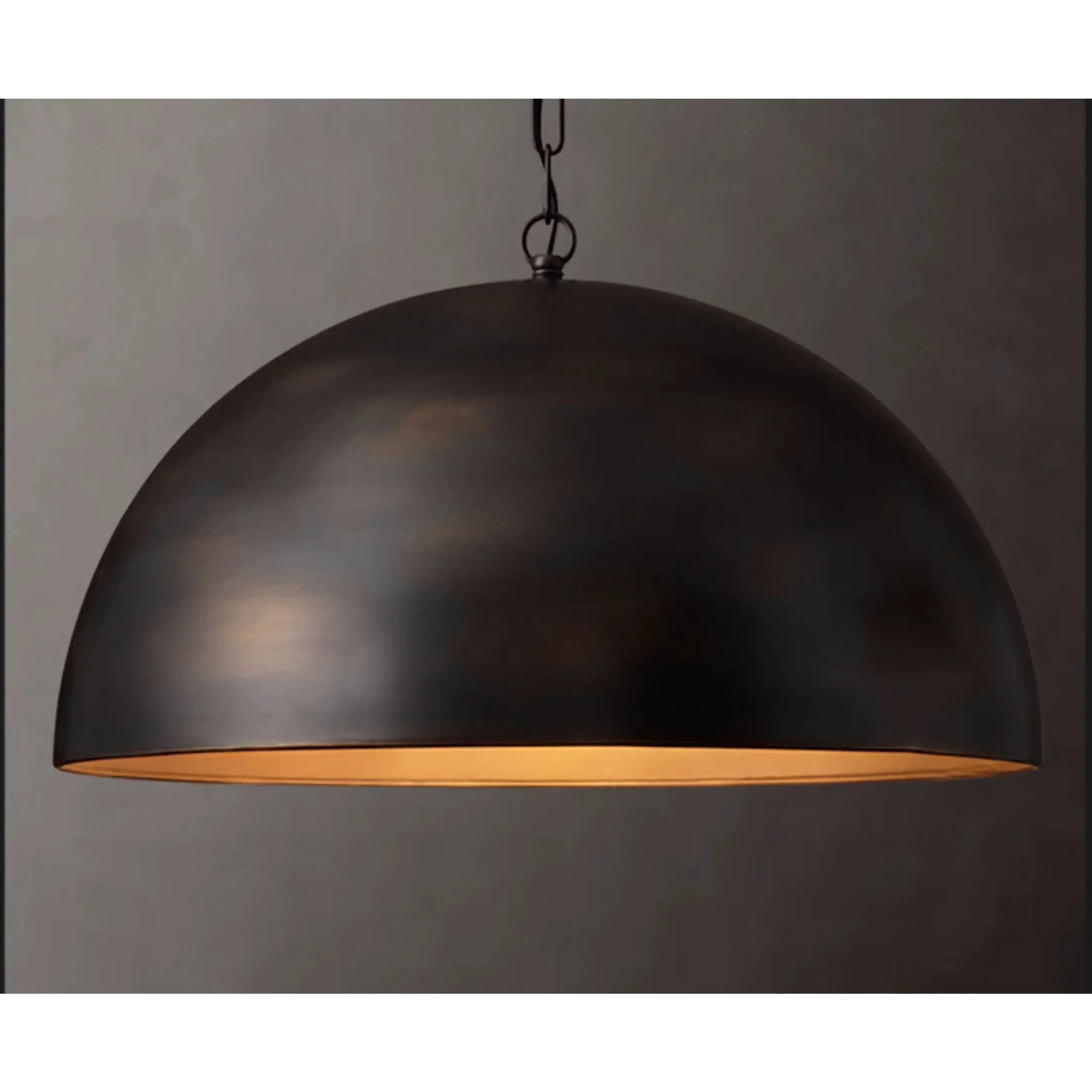 Copper Dome Pendant Light – Modern Luxury Hanging Lamp for Kitchen Dining Room or Entryway