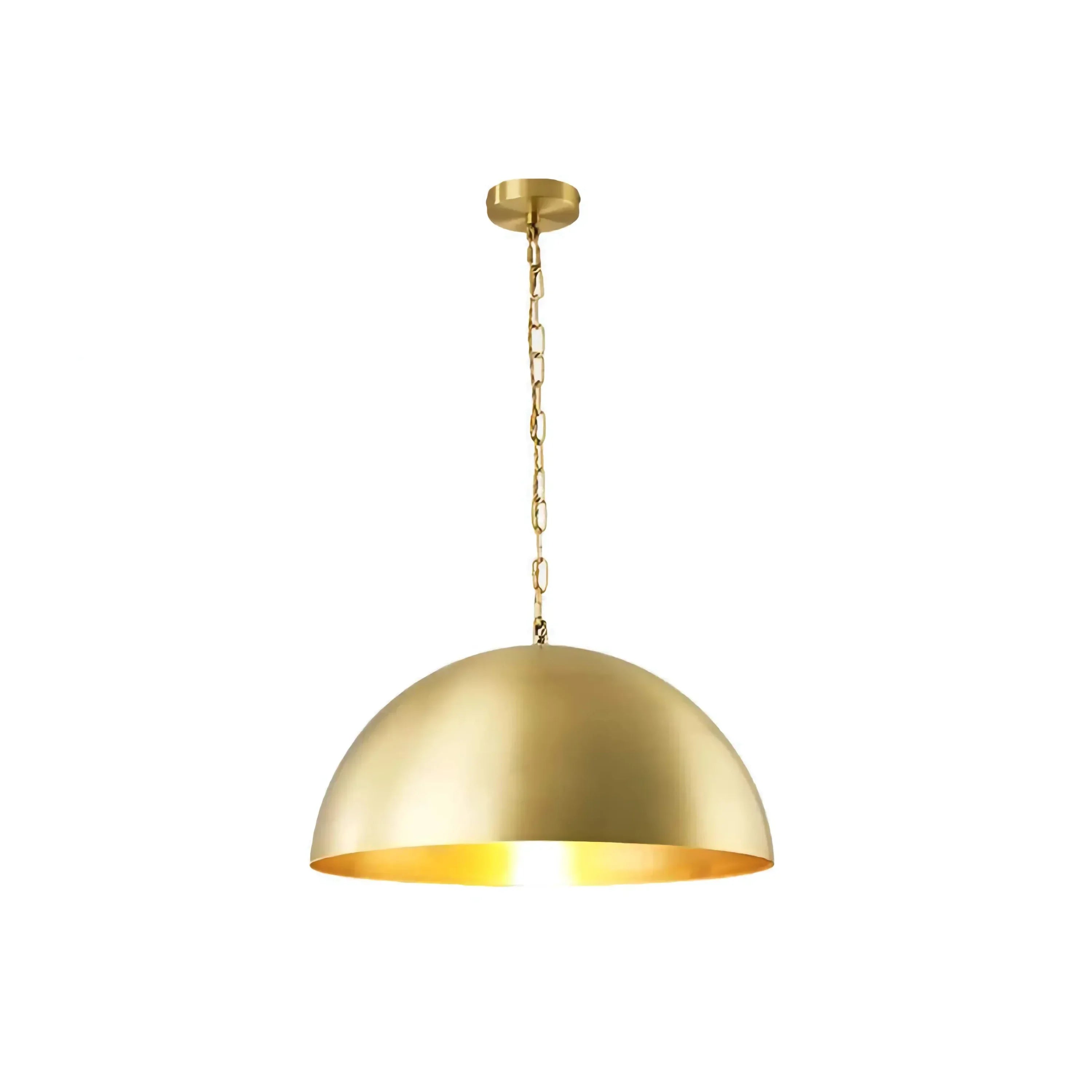 Copper Dome Pendant Light – Modern Luxury Hanging Lamp for Kitchen Dining Room or Entryway