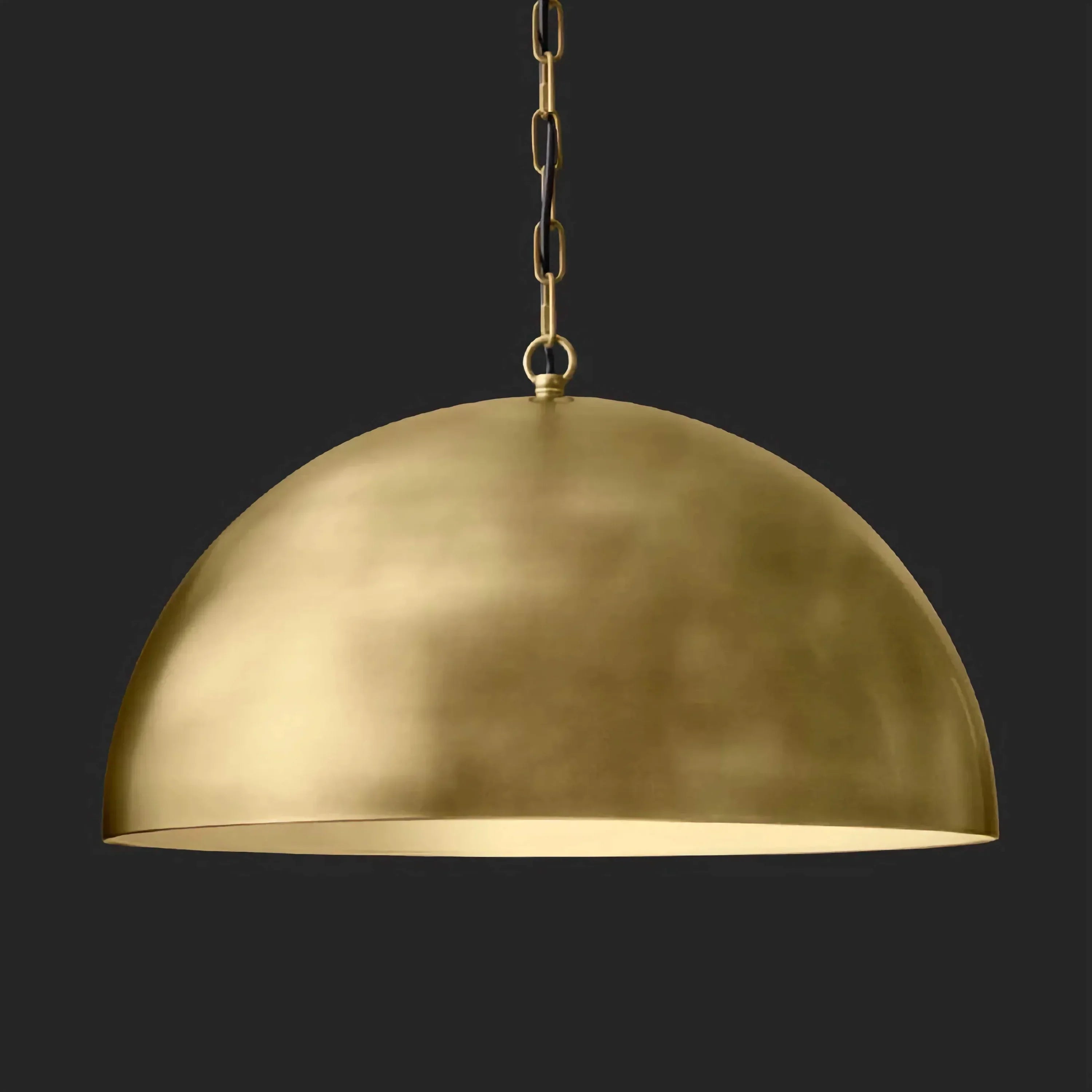 Copper Dome Pendant Light – Modern Luxury Hanging Lamp for Kitchen Dining Room or Entryway