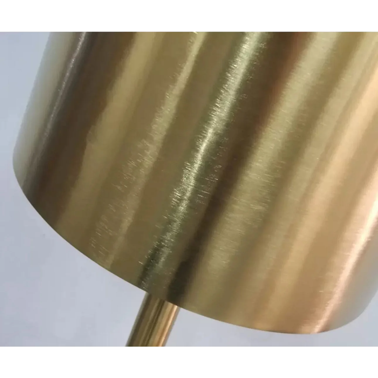 Luxury Brass Drum Table Lamp with Minimalist Metal Design for Living Room Bedroom or Office