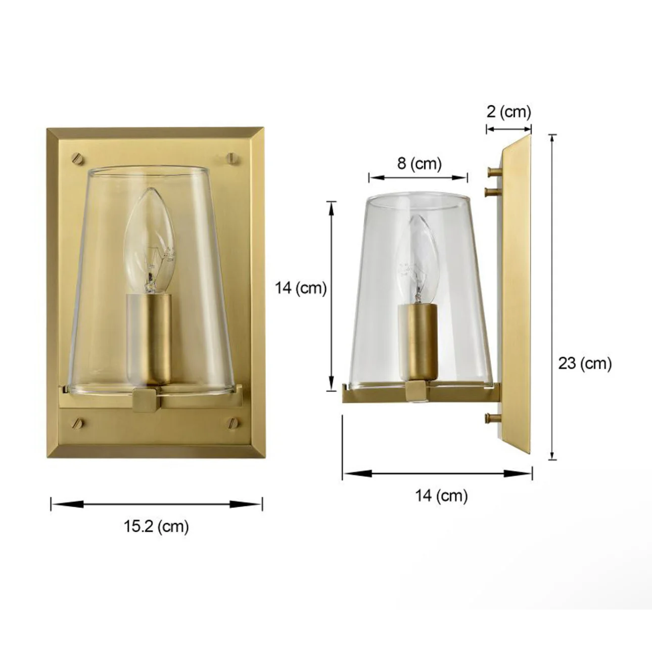 Wall Lamps for Living Room Sconces Bedroom Glass and Copper Finish