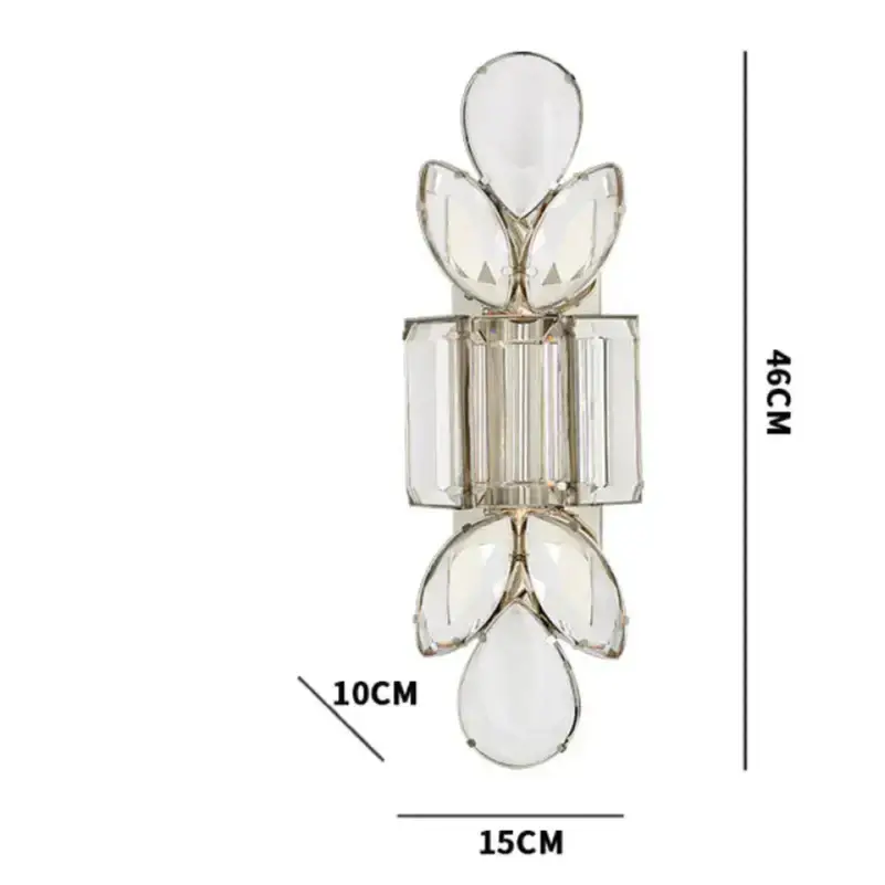 Luxury Crystal Wall Sconce – Silver Art Deco Light Fixture for High-end Interiors - Sconces