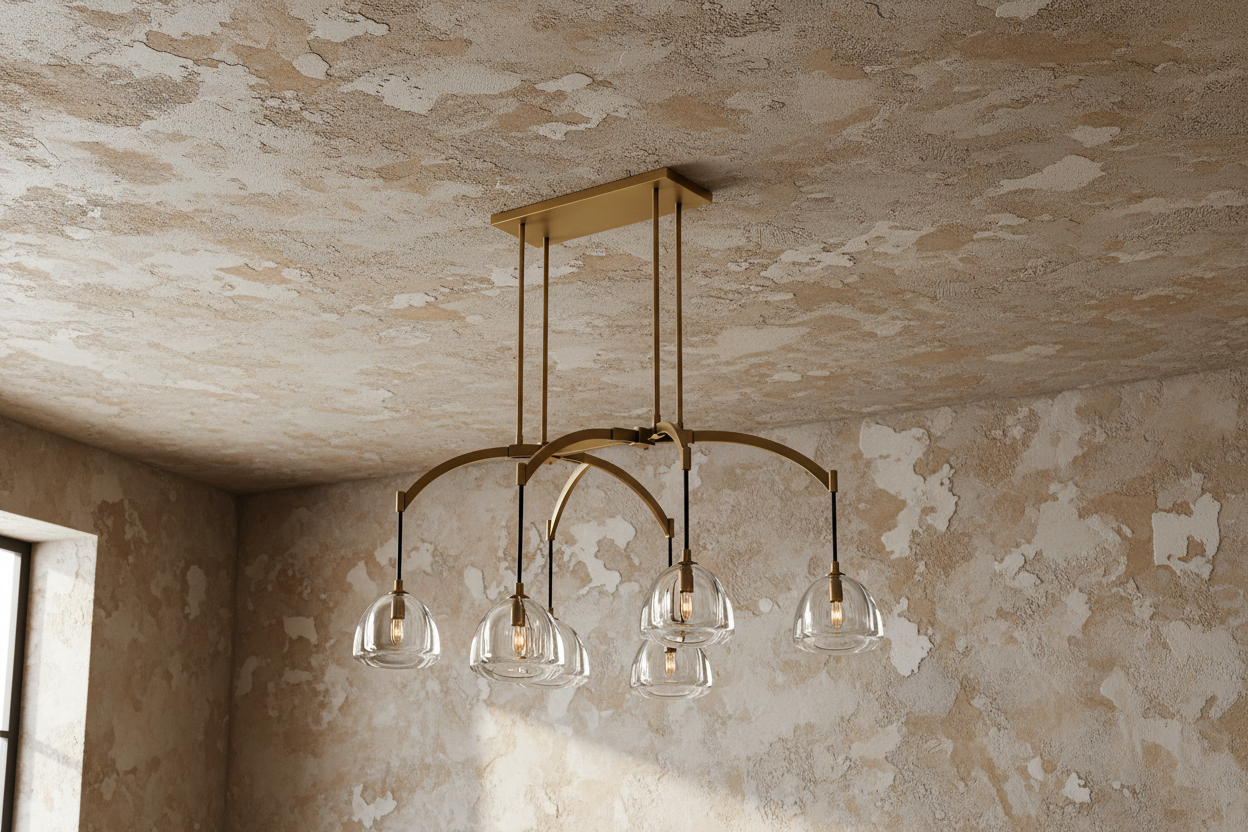 Arched Brass Chandelier 9-light Hand-blown Glass Drops – Casalola Lights Casalolalights Luxury Lamps for Interior