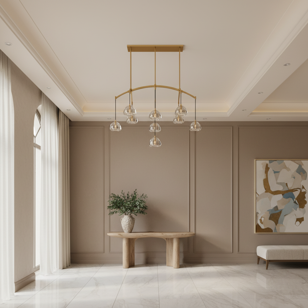 Luxurious Brass Chandelier for Kitchen Island | Modern Pendant for High-end Interiors Casalolalights Luxury Lamps