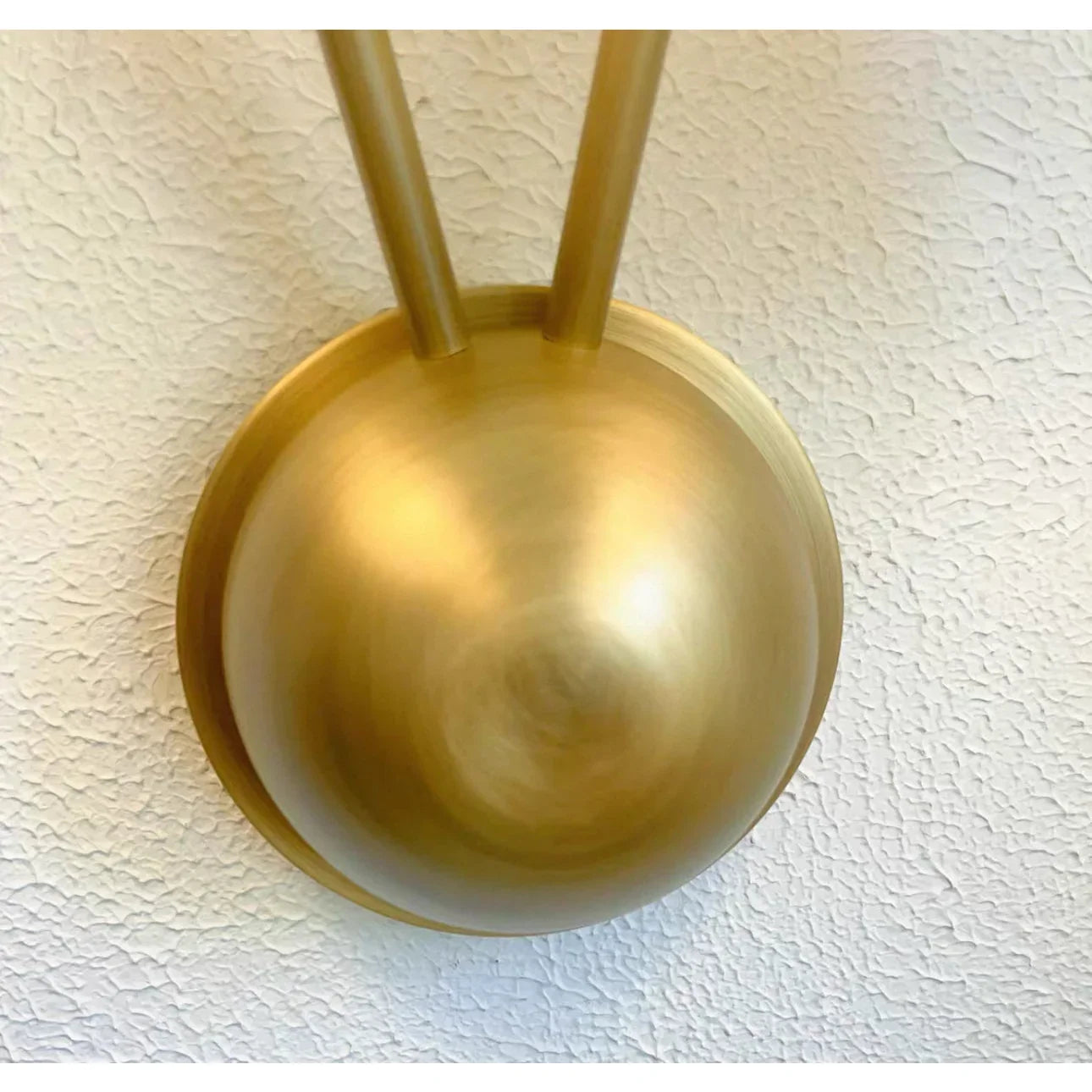 Brass Twin Arm Wall Sconce | Modern Cone Shade for Bedroom or Hallway