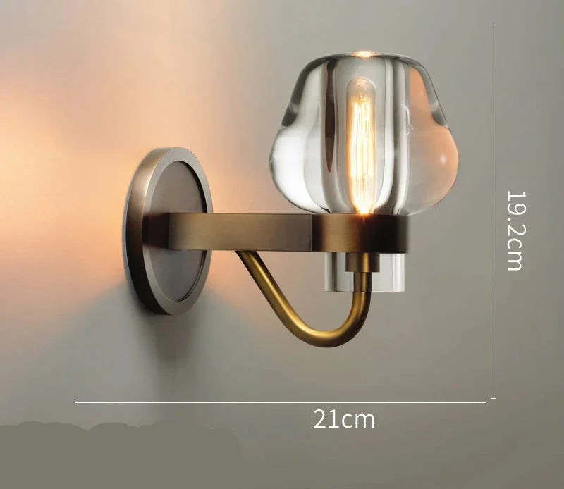 Copper Crystal Wall Light for Bedroom & Hallway Casalolalights Luxury Lamps Interior Designers