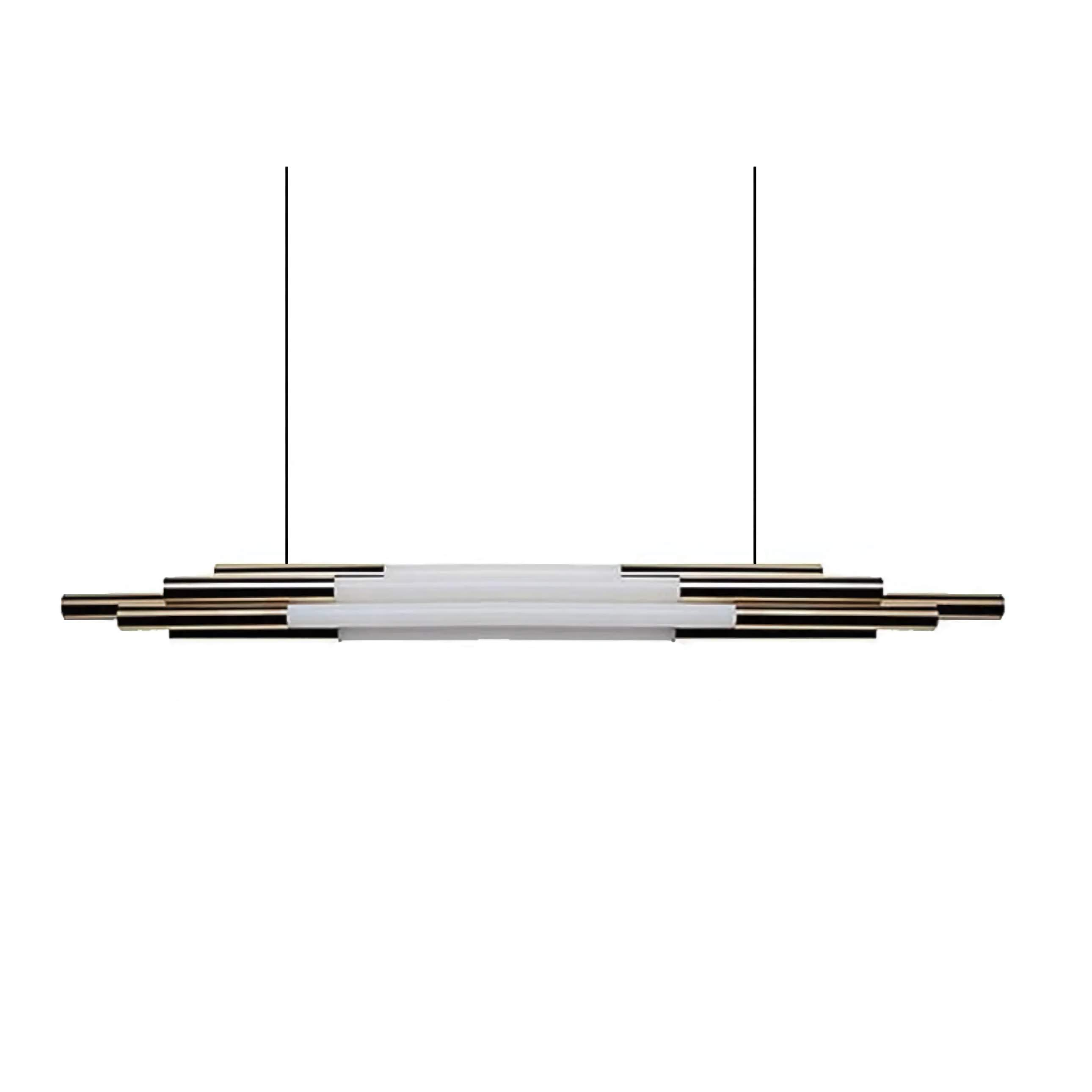 BRONZE LINEAR COPPER CHANDELIER | CLSJK054