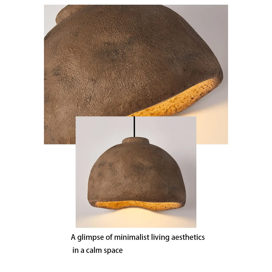 Japandi Wabi-sabi Chandelier | Minimalist Earth-toned Ceramic |artisan Craftsmanship | Lighting for Elegant Interiors