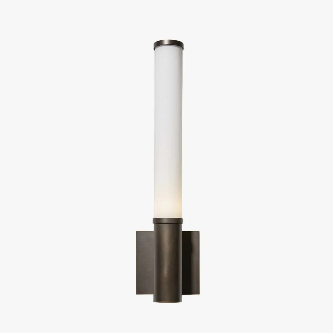 Brushed Bronze Tube Sconce | Vertical Modern Wall Lighting