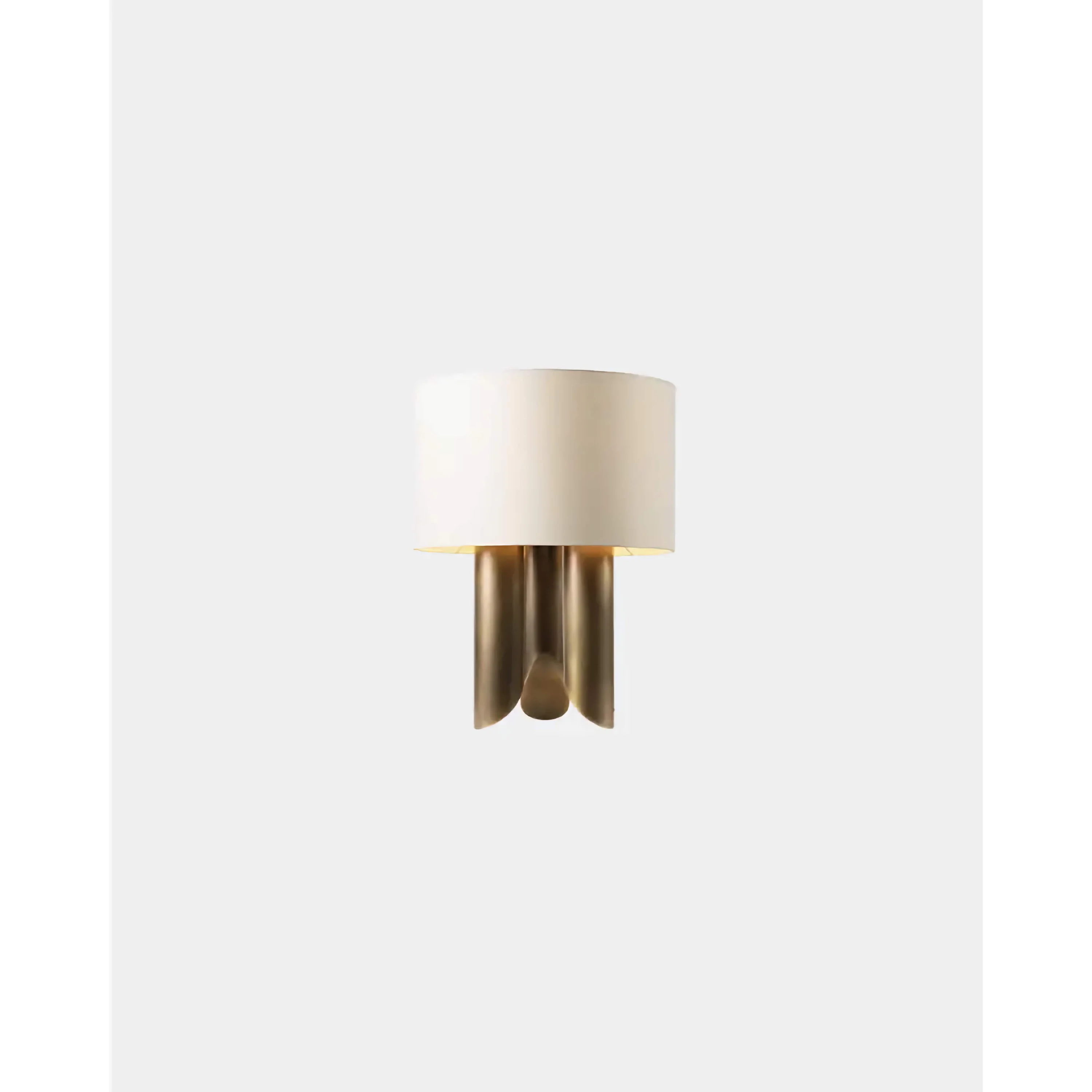 Brushed Copper Base Table Lamp | Drum Shade Modern Accent