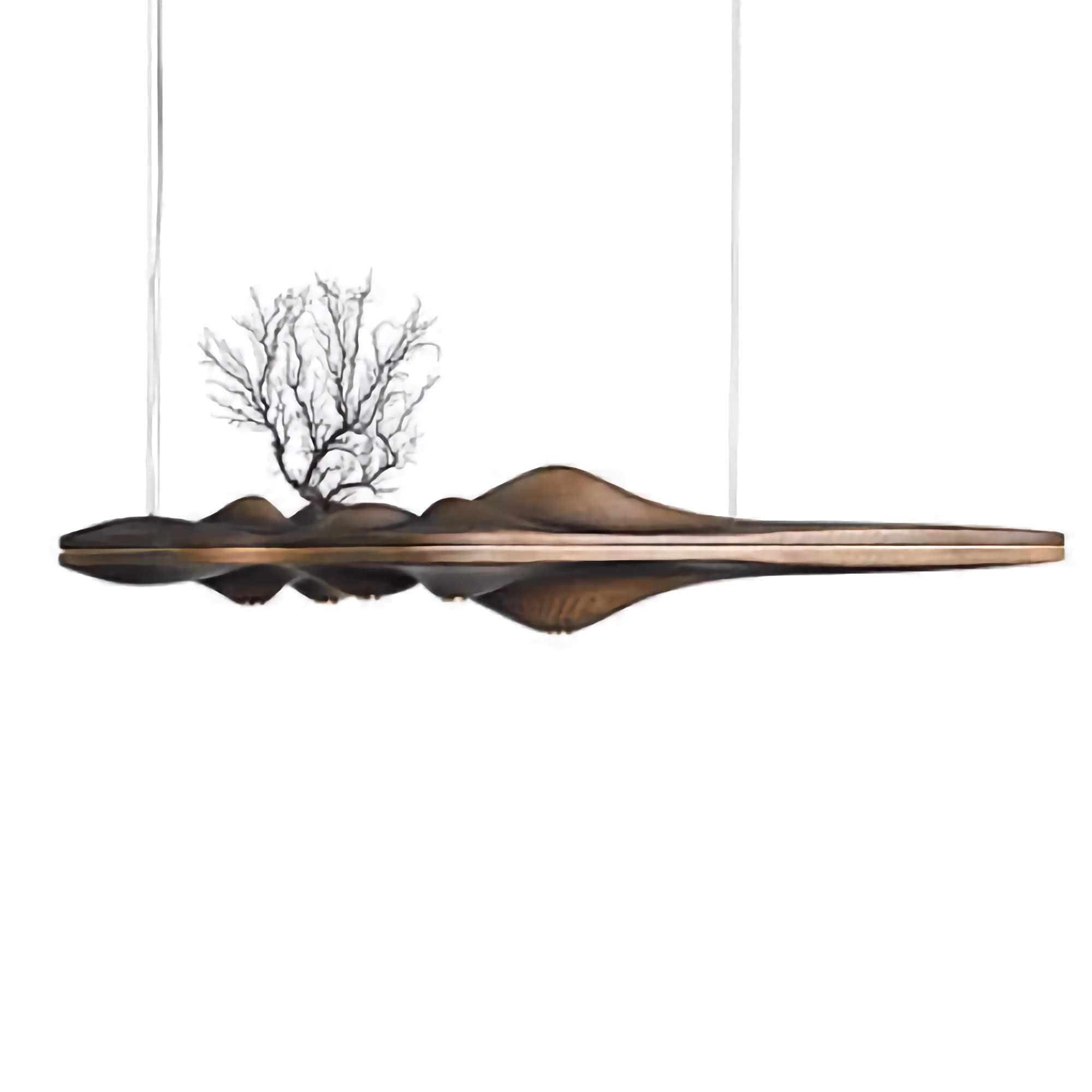 HANDCRAFTED WOOD LANDSCAPE CEILING LAMPS | CL5685696