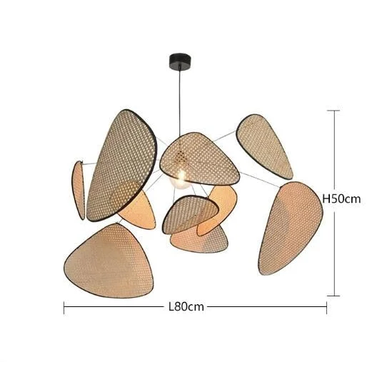 Cannage Hand-crafted Suspension | Timeless Wicker Chandelier | Parisian Chic and Coastal Design Casalolalights Luxury