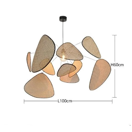 Cannage Hand-crafted Suspension | Timeless Wicker Chandelier | Parisian Chic and Coastal Design