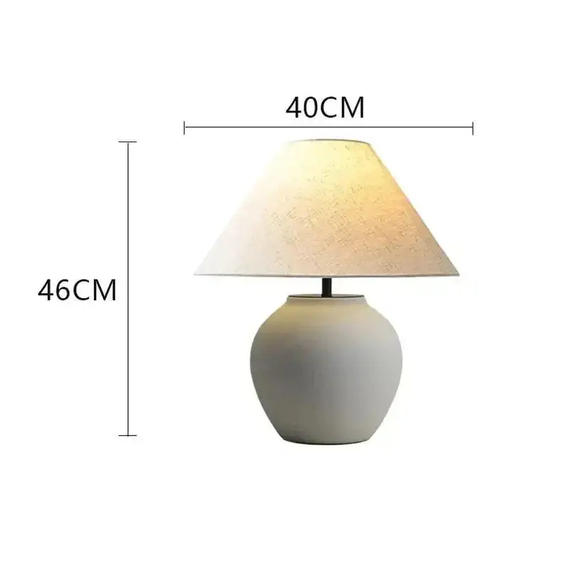 Luxury Ceramic Led Table Lamp | Polished Chrome Finish | Japandi Minimalism - Lamps