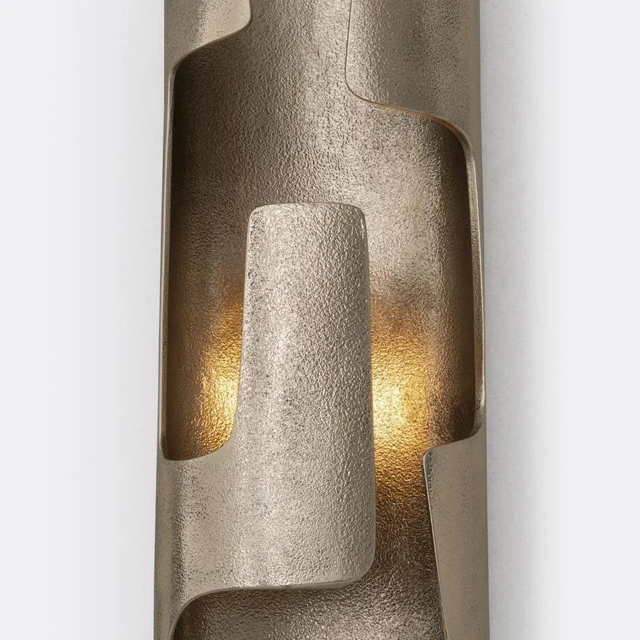Bronze Curved Wall Sconce | Modern Light Fixture for Hallways & Bedrooms