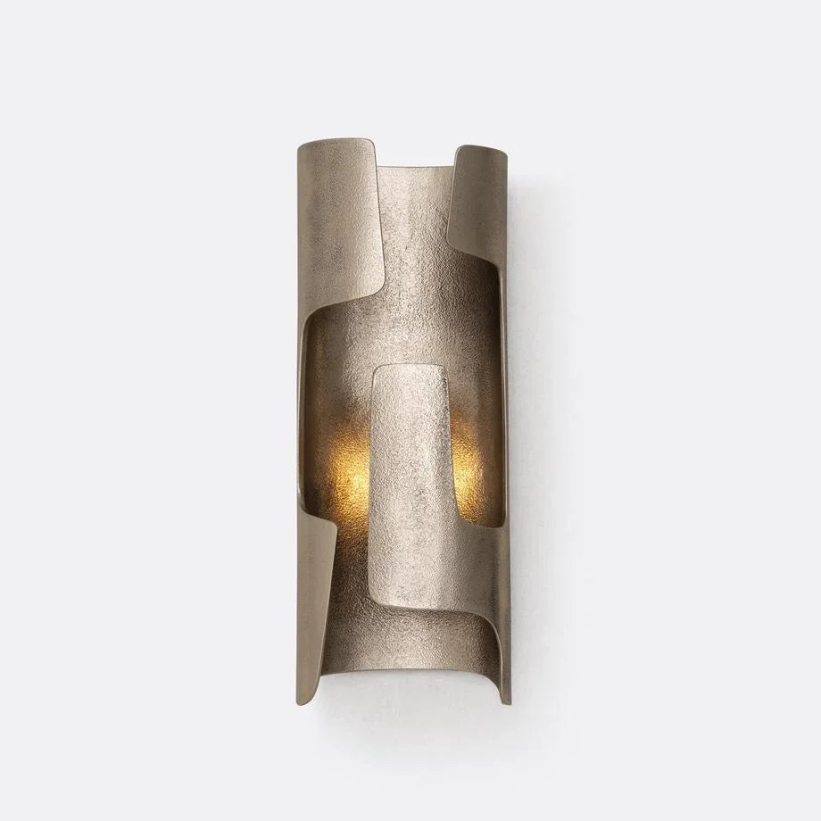 Bronze Curved Wall Sconce | Modern Light Fixture for Hallways & Bedrooms