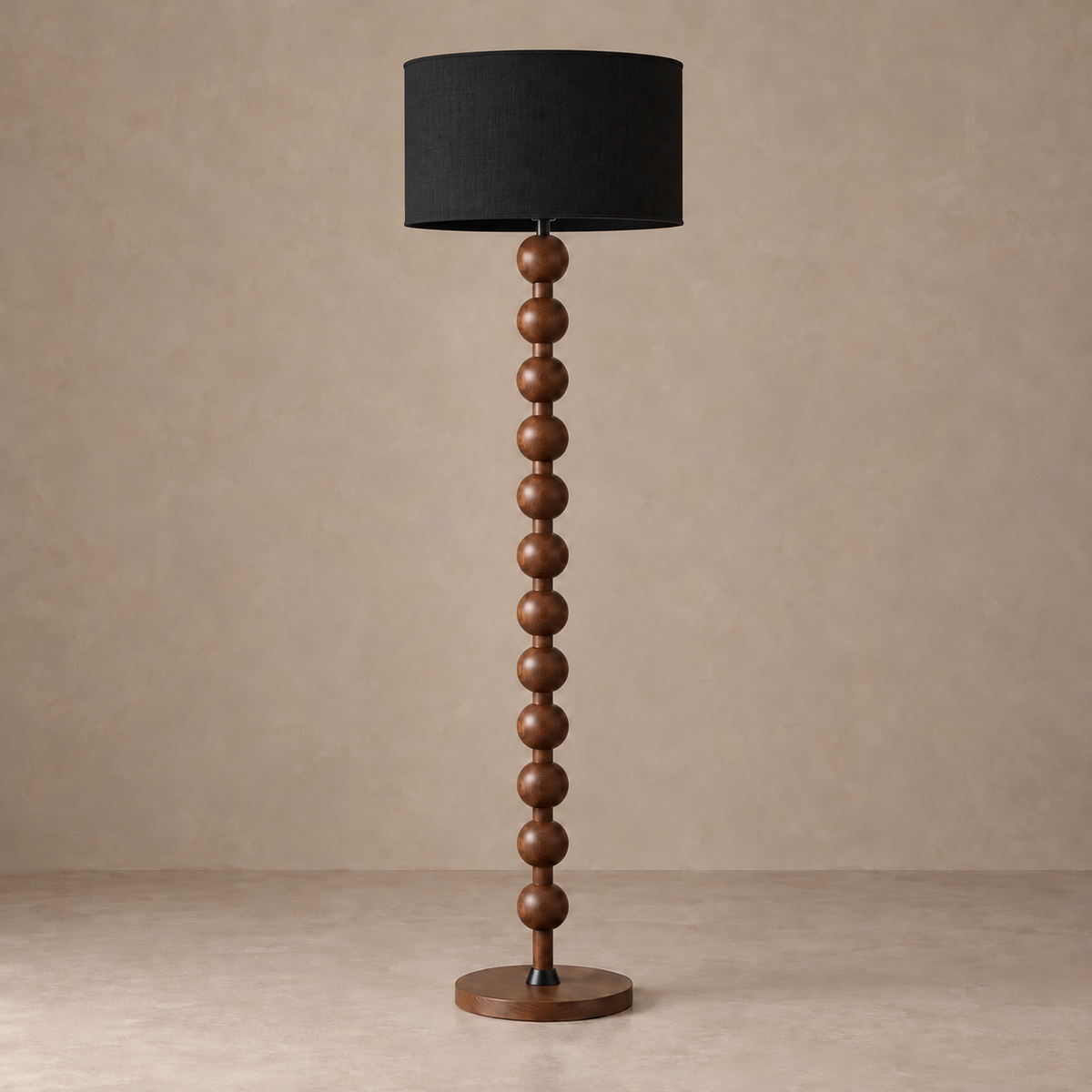 Wood-Tone Floor Lamp