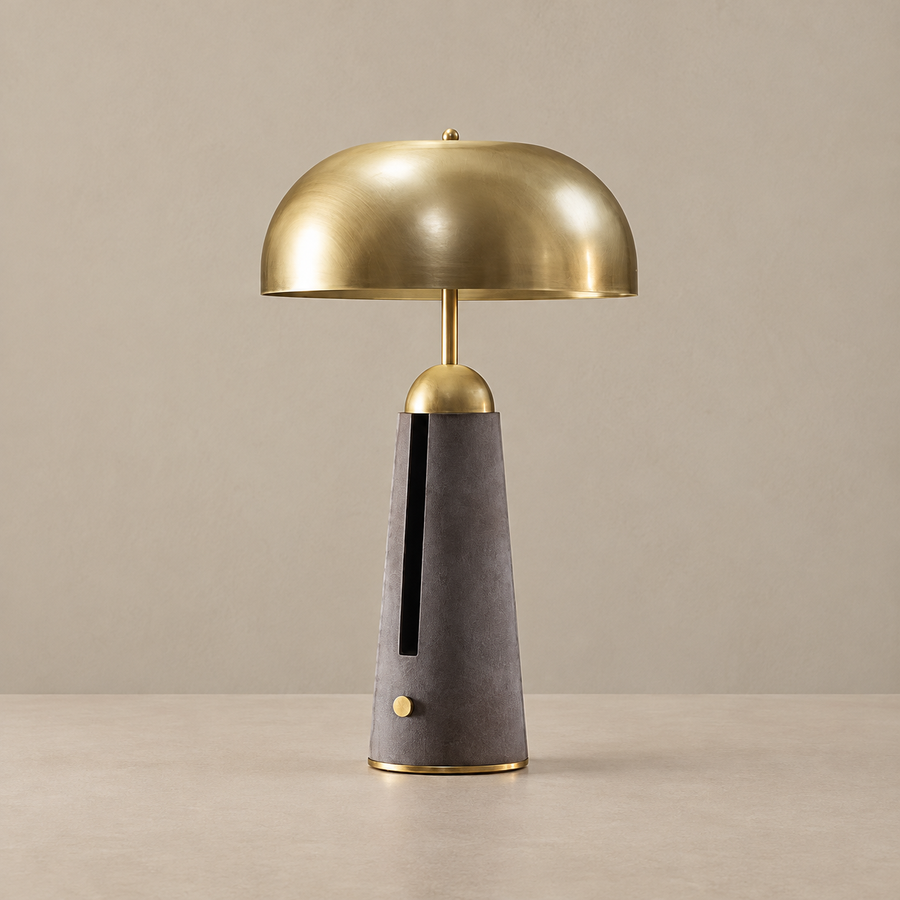 Brass & Leather Table Lamp