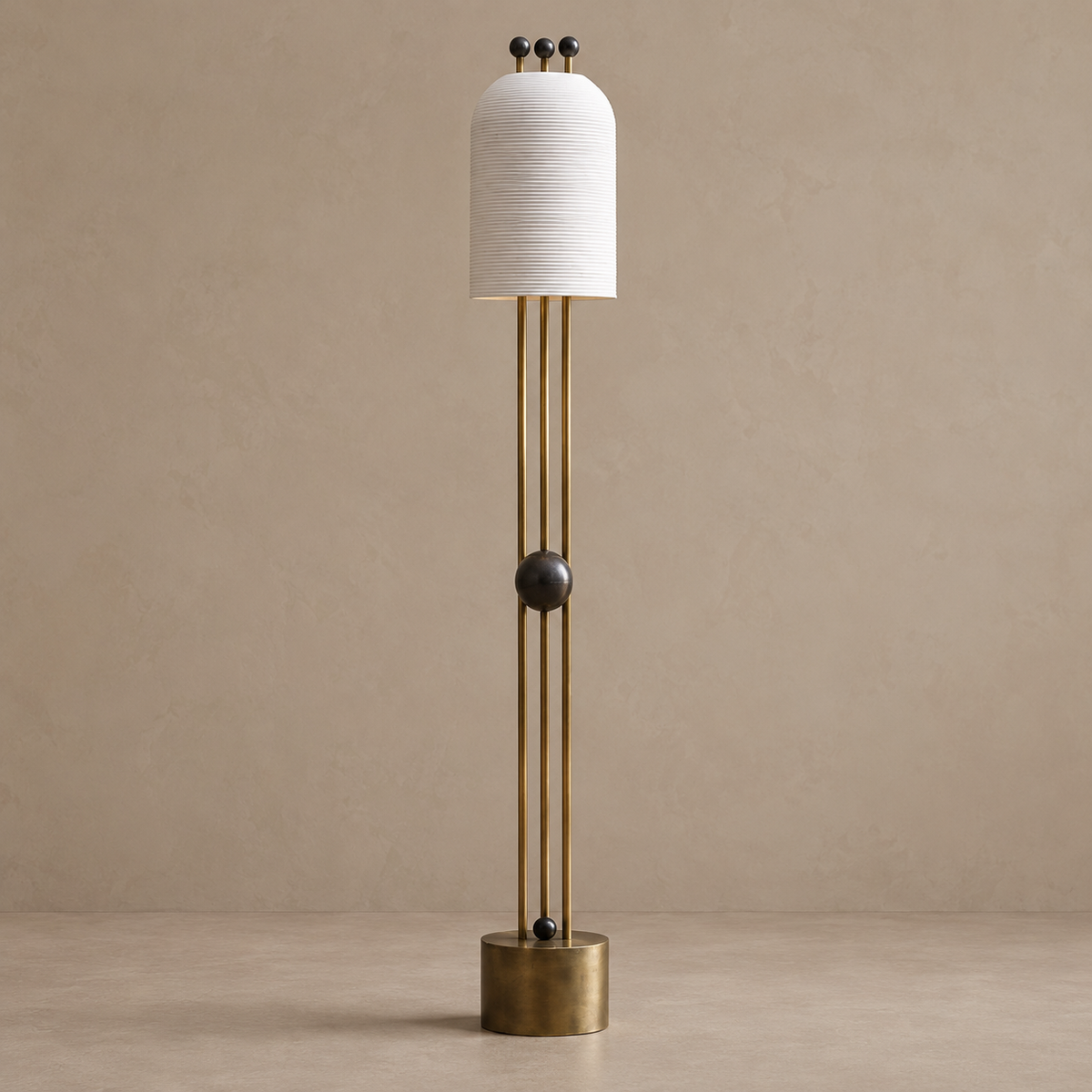 Brass Sculptural Floor Lamp