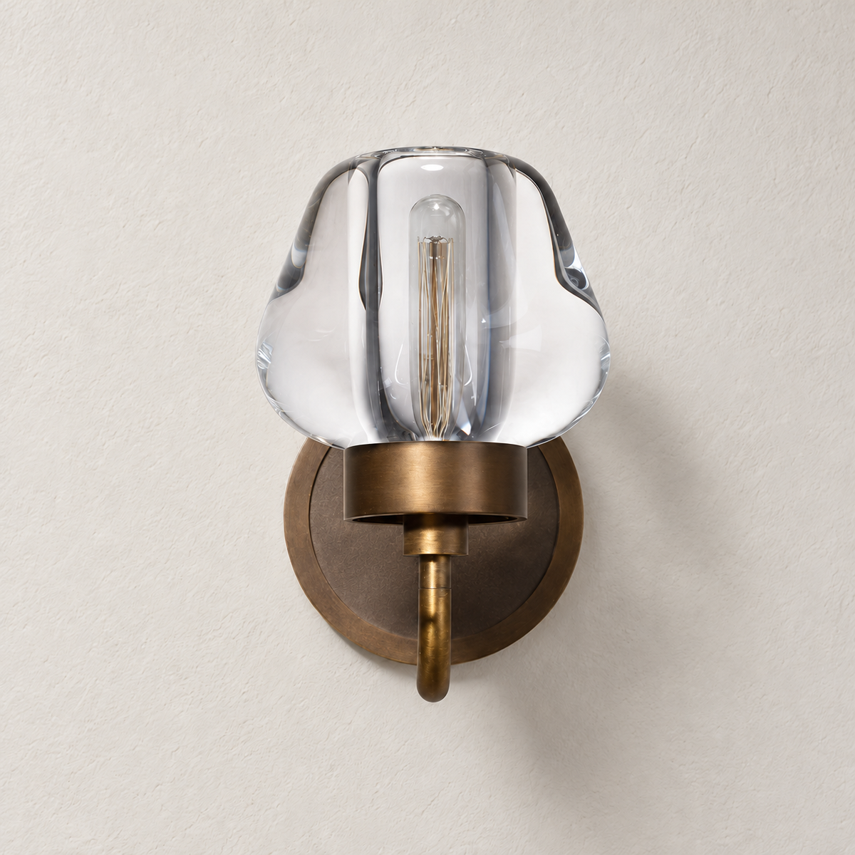 Crystal Glass Wall Sconce
