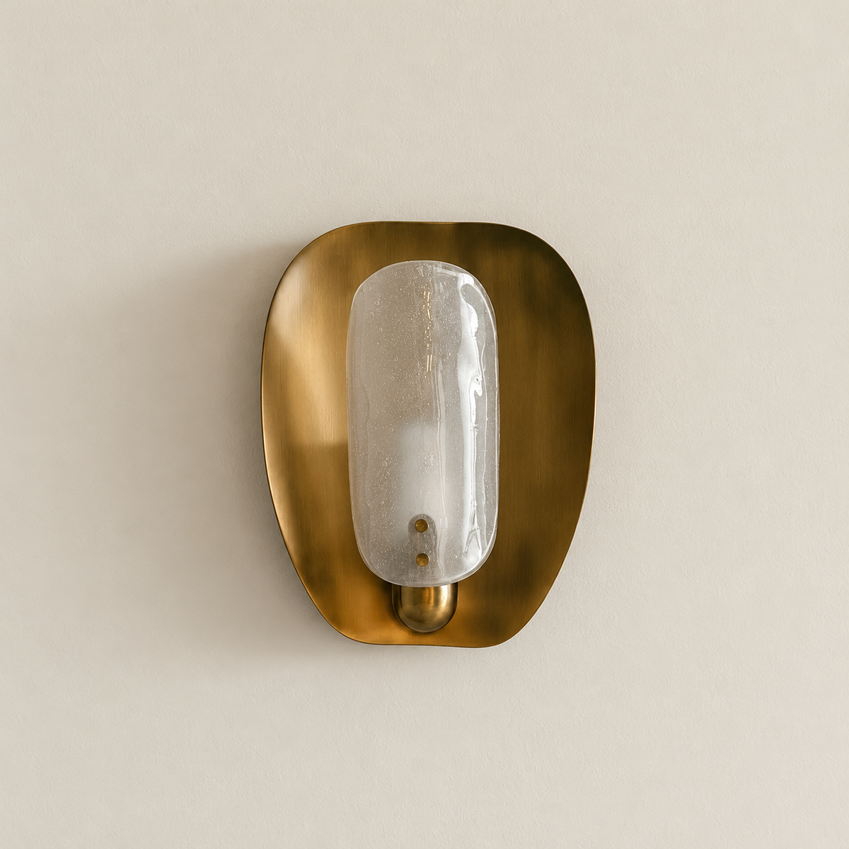 Brass & Glass Capsule Wall Sconce