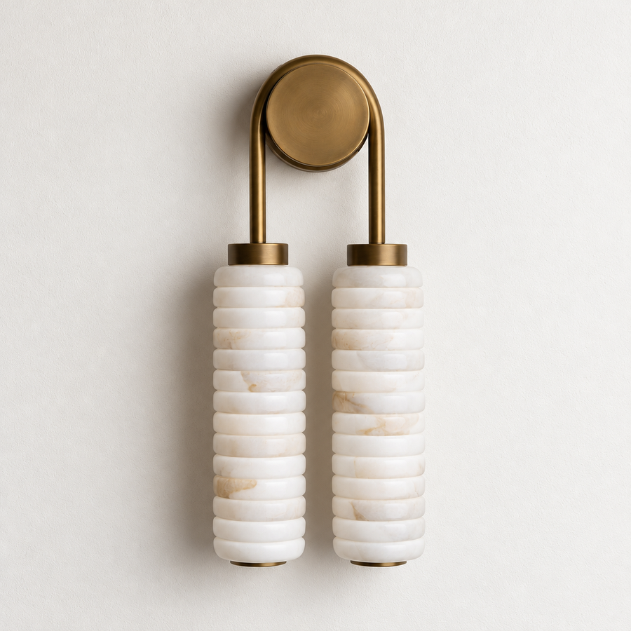 Double Spanish Marble Wall Sconce