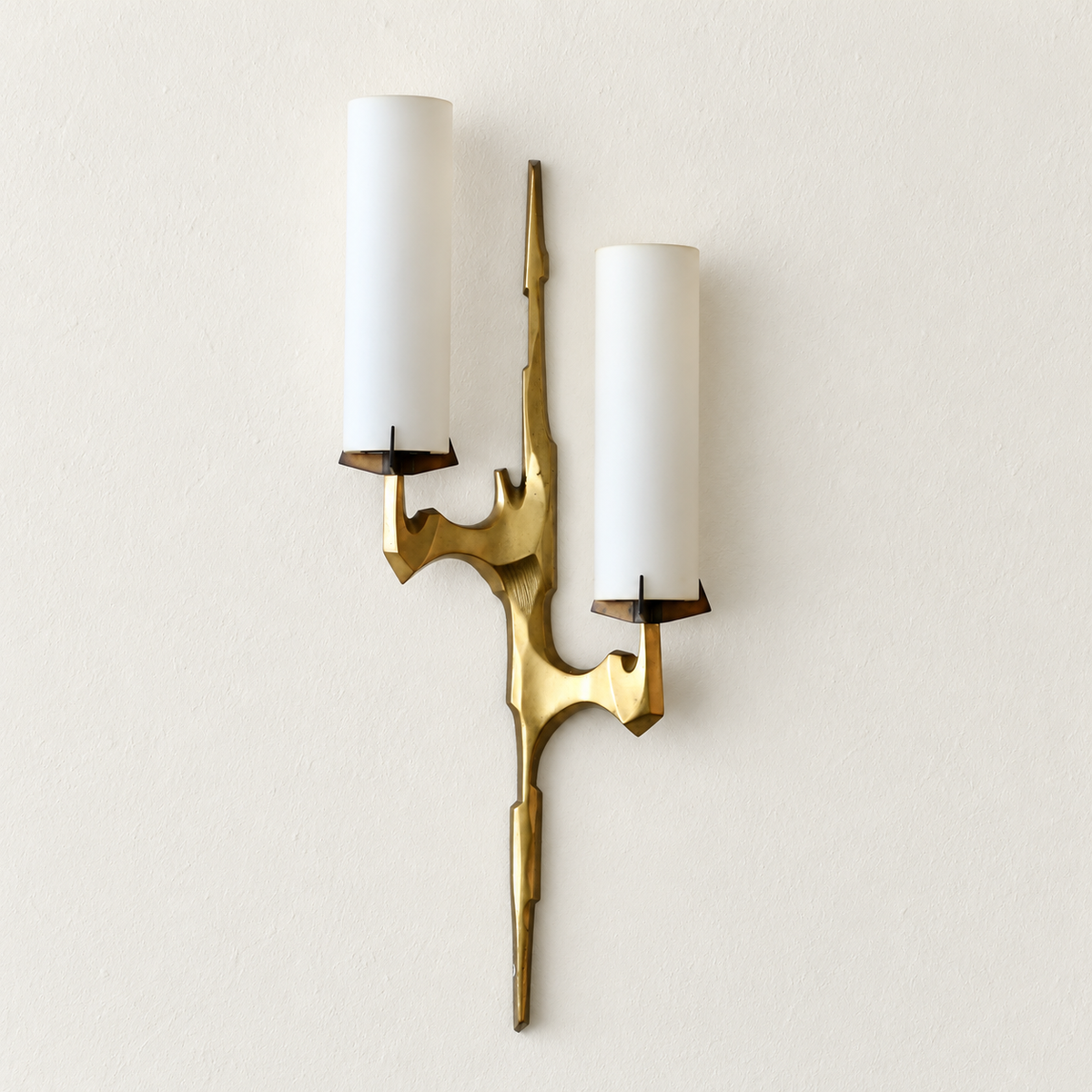 Brass & Glass Wall Sconce