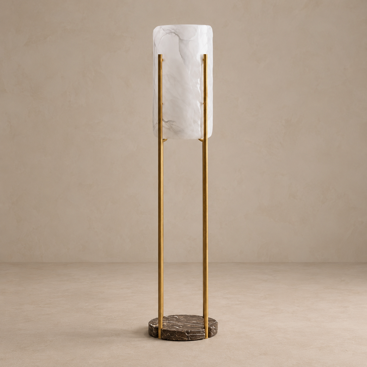 Minimalist Marble & Brass Floor Lamp