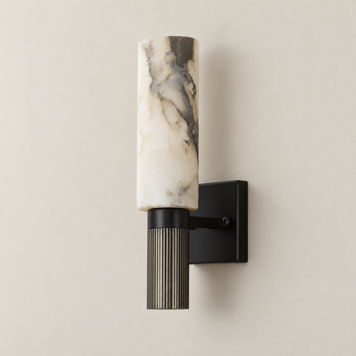 Alabaster Cylinder Wall Sconce