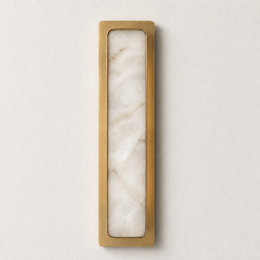 Mont Alabaster & Brass Wall Sconce