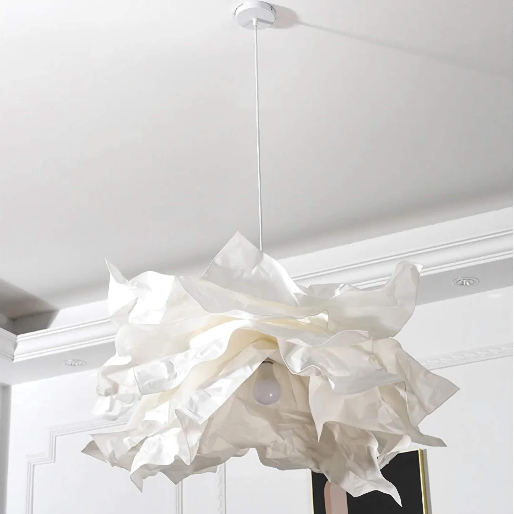 Cloud Pendant Lamp | Modern Paper Light with Adjustable Cord | Great for Dining Room Bedroom