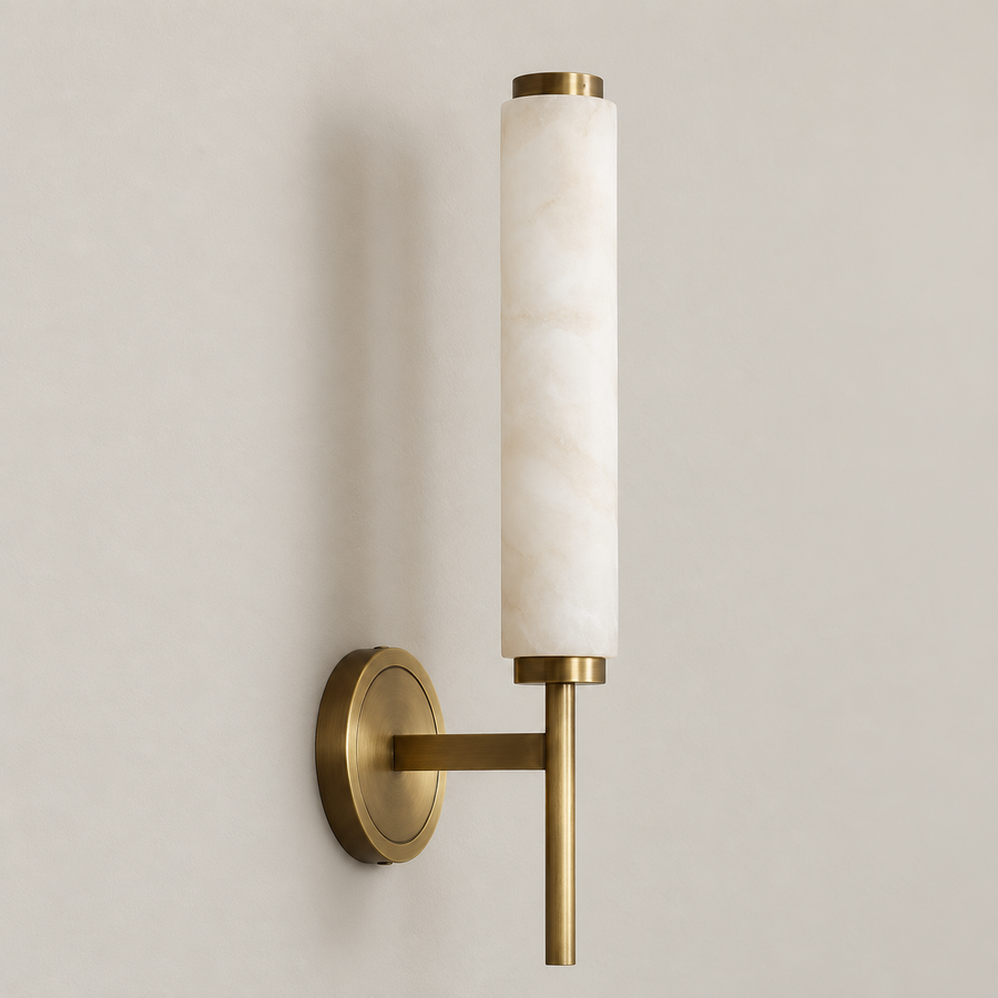 Carved Alabaster Wall Light