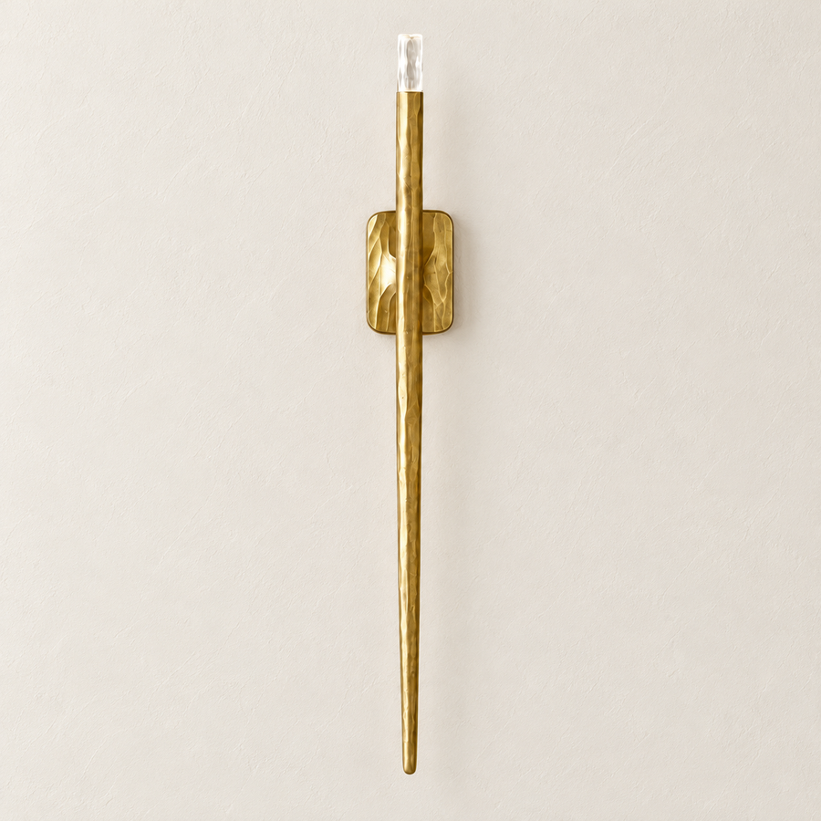 Long Brass Stick Wall Sconce