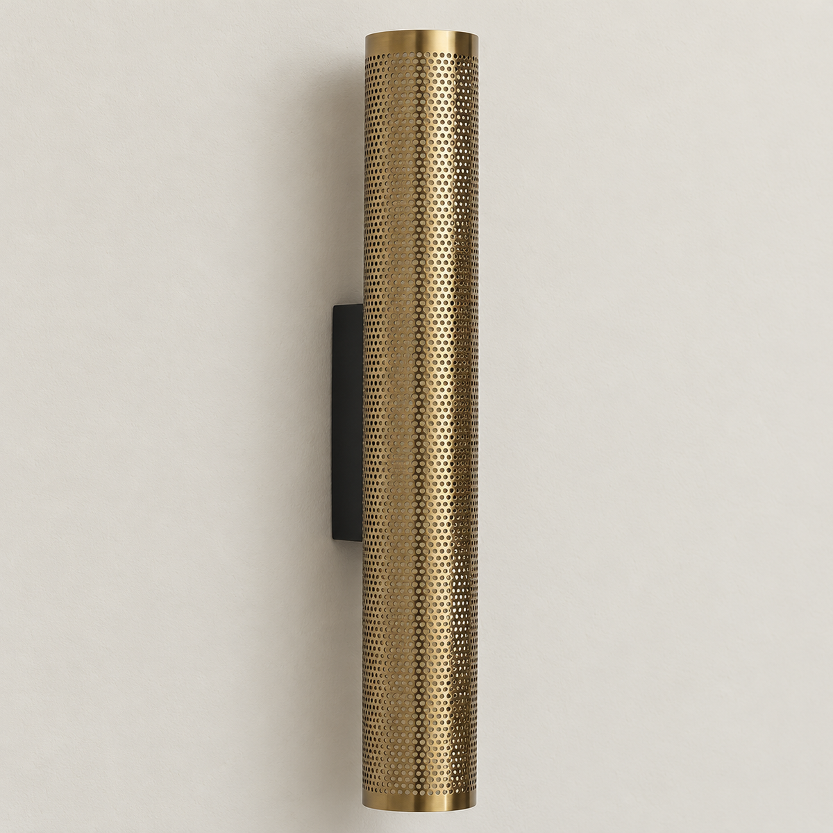 Slim Brass Cylinder Wall Sconce