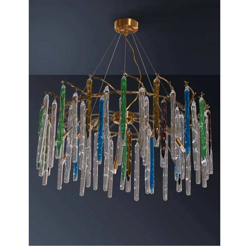 Colorful Luxury Crystal Chandelier for Living Room Stair Dining