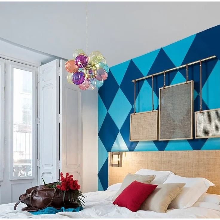 Colorful Glass Balloon Pendant Lamp | Whimsical Stained Design