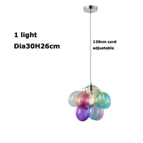Colorful Glass Balloon Pendant Lamp | Whimsical Stained Design