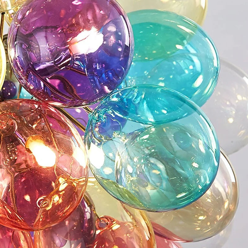 Colorful Glass Balloon Pendant Lamp | Whimsical Stained Design