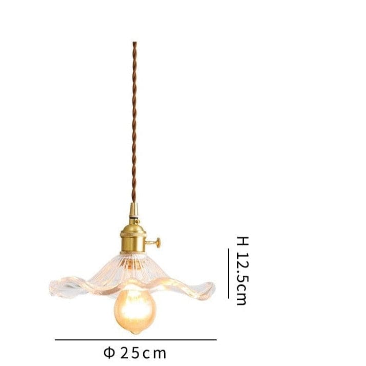 Glass Pendant Lighting | Green Champagne Biophilic Design Cottagecore Lamps | 1-lights - Lamps
