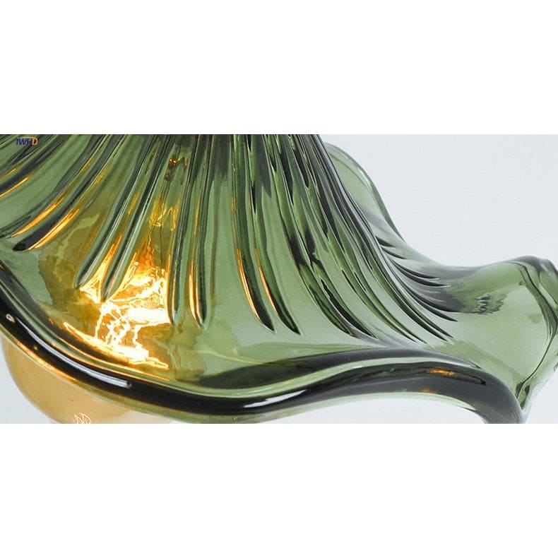 Glass Pendant Lighting | Green Champagne Biophilic Design Cottagecore Lamps | 1-lights - Lamps