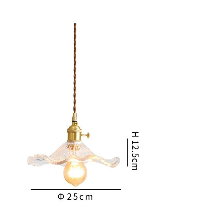 Glass Pendant Lighting | Green Champagne Biophilic Design Cottagecore Lamps | 1-lights
