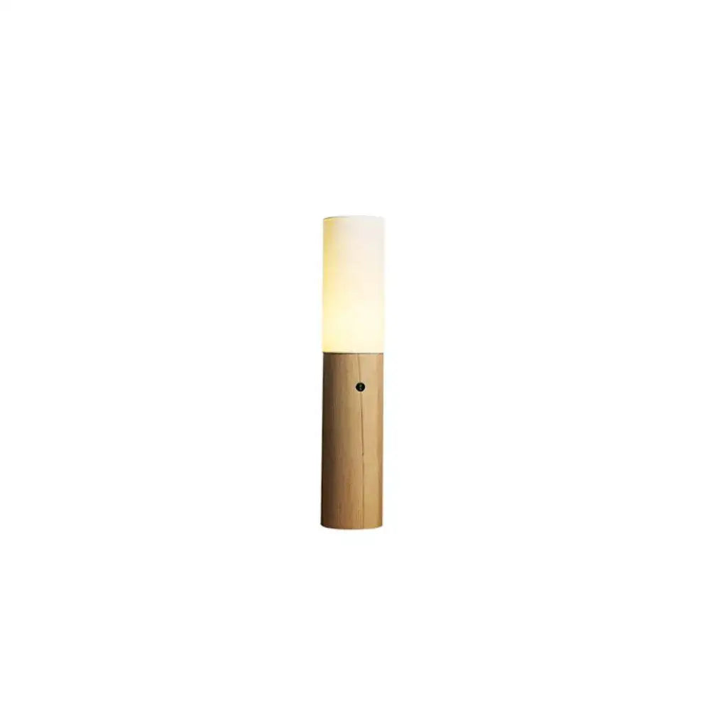 Columnar Wood Floor Lamps | Sculptural Ambient Lighting