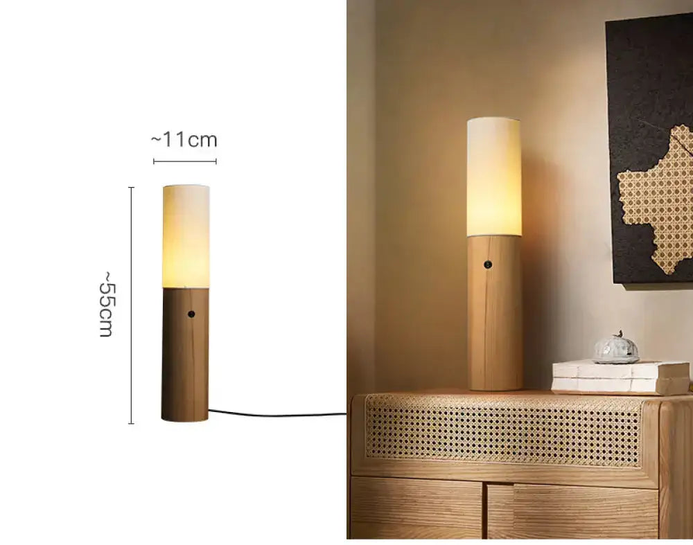 Columnar Wood Floor Lamps | Sculptural Ambient Lighting