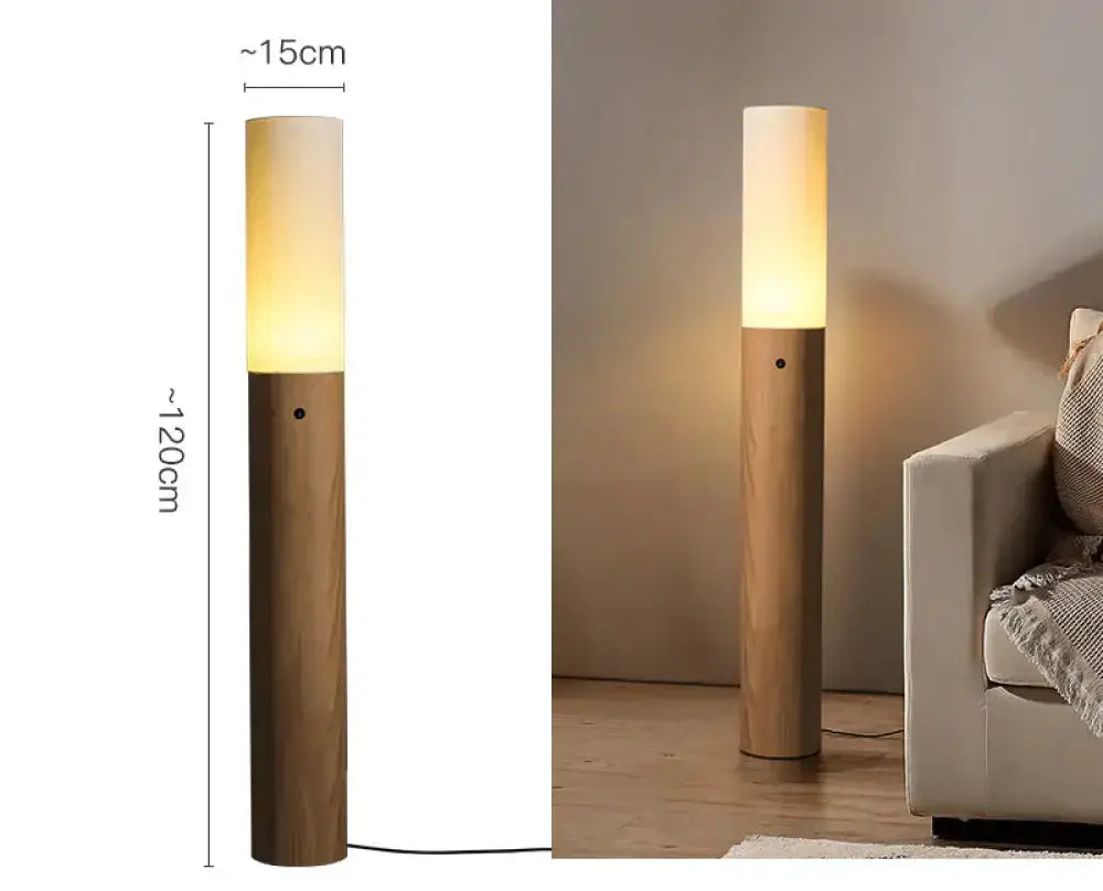 Columnar Wood Floor Lamps | Sculptural Ambient Lighting