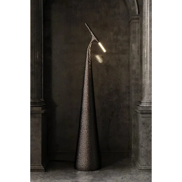 Unique Floor Lamps Art Deco Lighting Abstract Design Resin Base