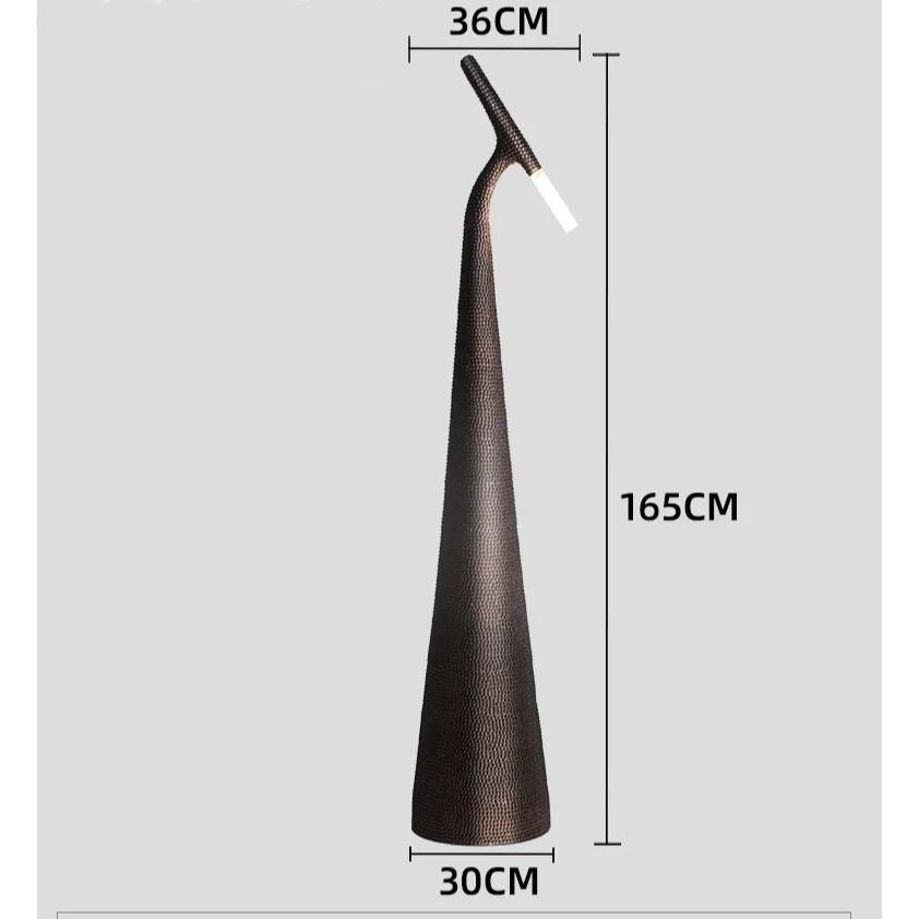 Unique Floor Lamps Art Deco Lighting Abstract Design Resin Base