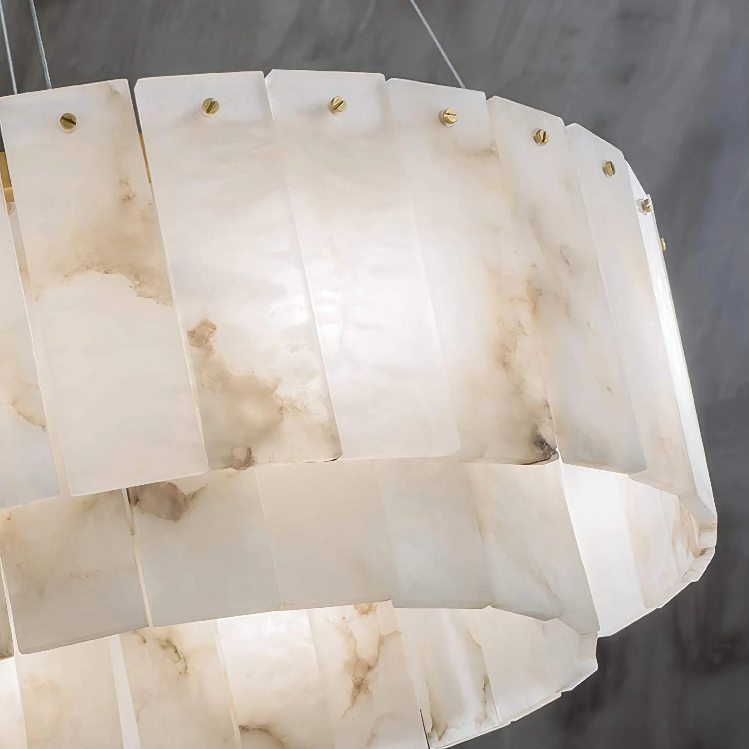 Alabaster Chandelier | Tiered Marble for Kitchen Dining Room Living | Lighting High-end Homes
