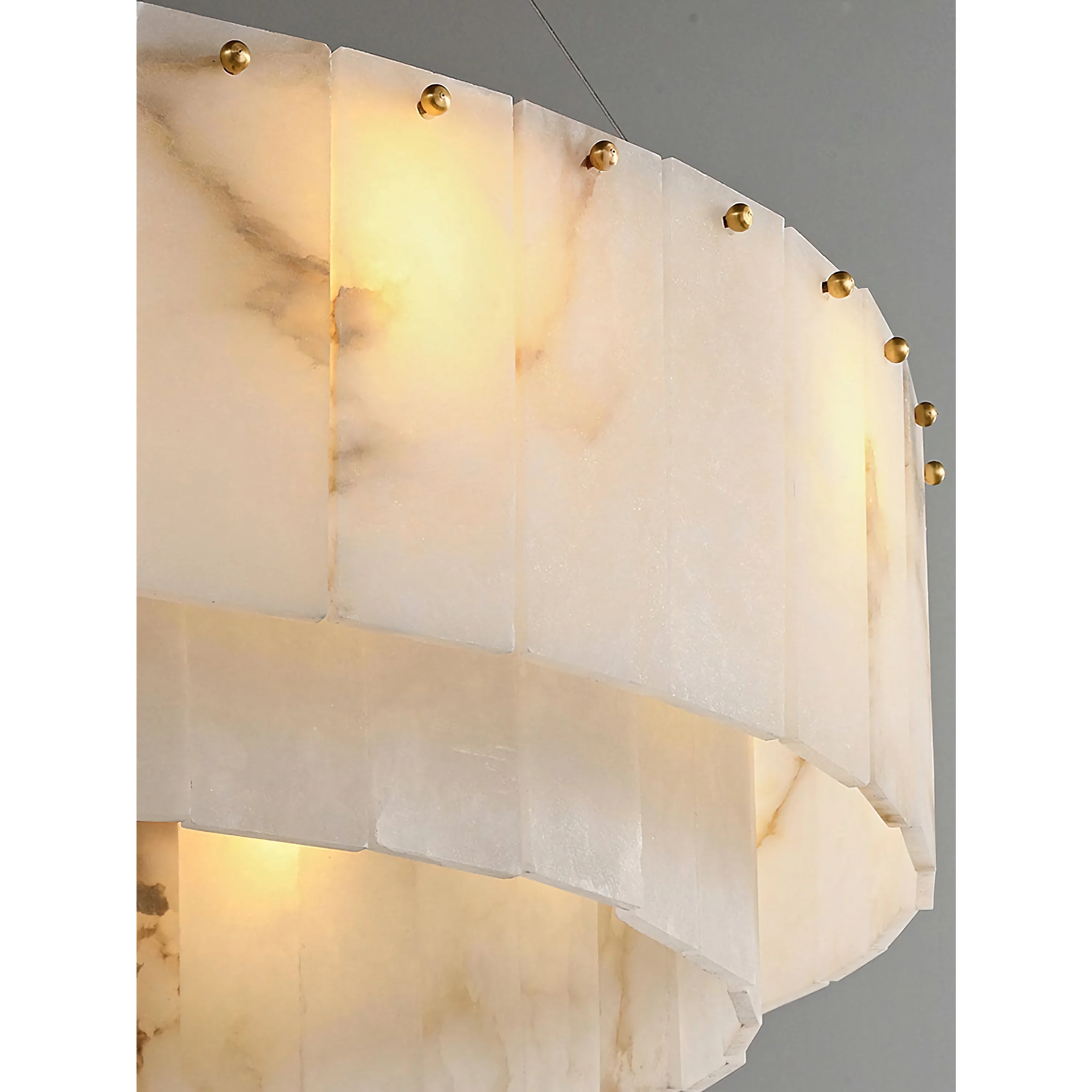 Alabaster Chandelier | Tiered Marble for Kitchen Dining Room Living | Lighting High-end Homes