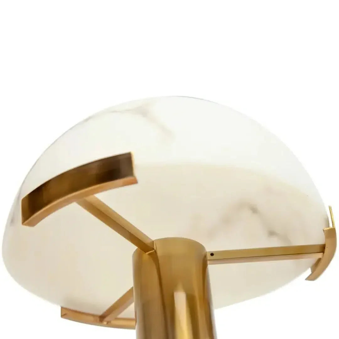Gold Copper and Dome Alabaster Table Lamp for Bedroom & Living Room | Casalola Lights