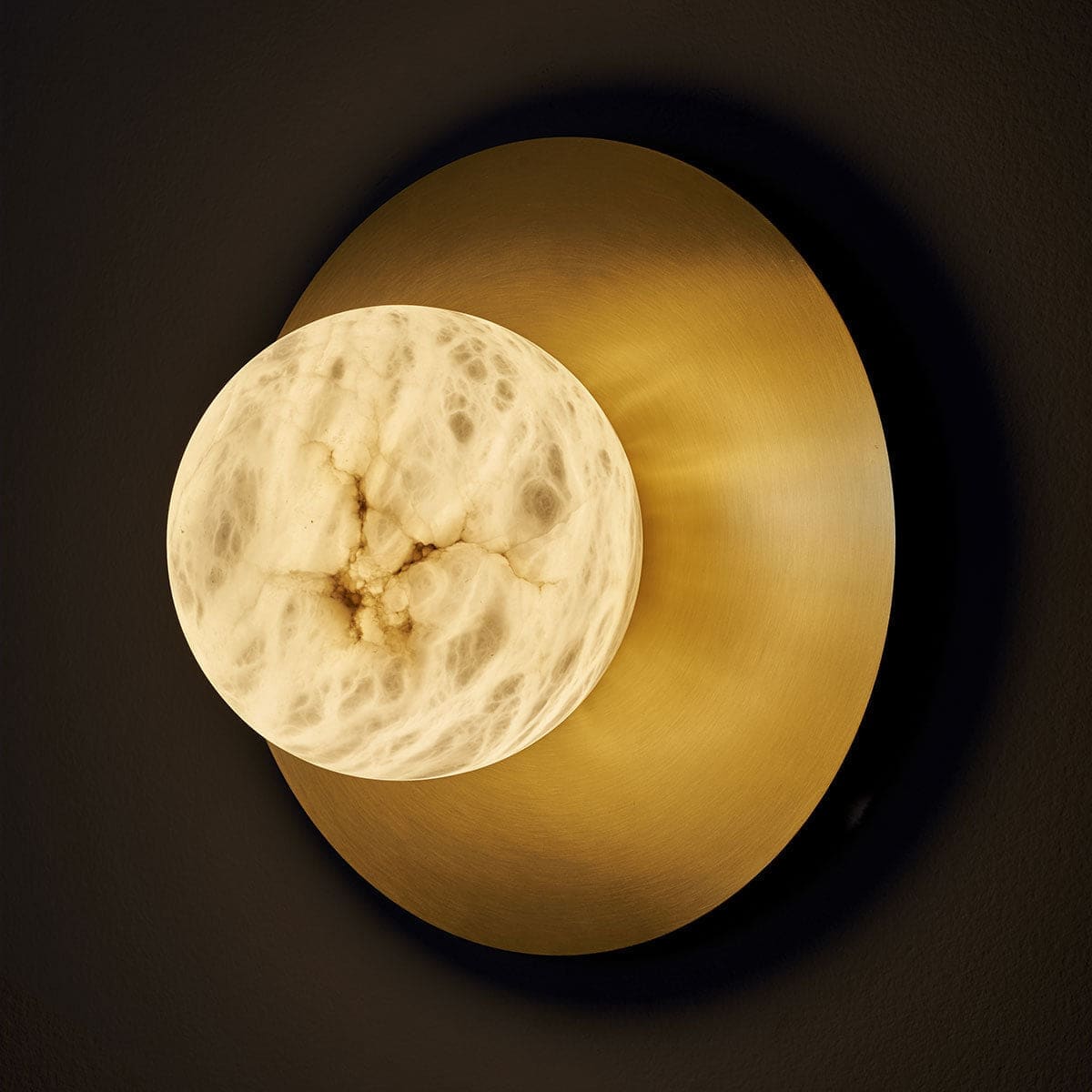 Minimalist Marble & Brass Wall Sconce – Luxury Modern Light Fixture for Interiors - Sconces